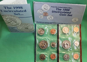 1998 P and D ANNUAL US Mint Uncirculated 10 Coin Set BU  - Picture 1 of 4