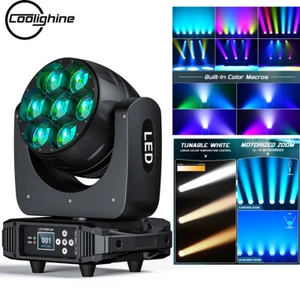 7X40W OSRAM LED ZOOM Moving Head Stage Light RGBW DMX Beam DJ Party Wash Lights - Picture 1 of 13