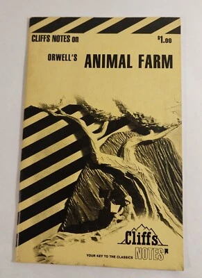 Cliffs Notes On Orwell's Animal Farm 1967 By C K Hillegass Vintage Paperback GC - Image 1 of 4