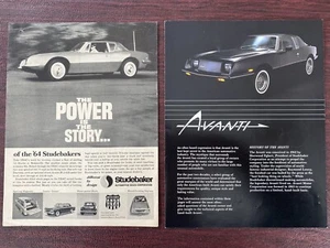 Vintage 1985 Avanti Original Car Brochure Flyer Data Sheet& 1963 Avanti Power ad - Bild 1 von 7