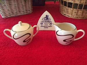 PICKARD Mirage Pattern Sugar Bowl w/Cover & Creamer, NEW, Mint, Never Used - Picture 1 of 3