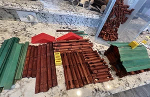 Lincoln Logs HUGE Lot 282 Pc Building Blocks Playskool Pioneer Scout 855 856 - Picture 1 of 10