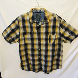 WOOLRICH Shirt Men X-Large Plaid Short Sleeve Button Up Pocket outdoors shirt - Picture 1 of 7
