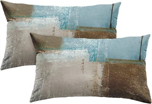 Throw Pillow Covers Modern Home Art Decor, 12 x 20 Inches Set of 2 Pillow Cases - Picture 1 of 6