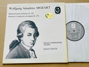 MOZART/TALICH QUARTET-ZAHRADNIK Quintet K.581-Quartet K.156 LP CALLIOPE CAL 1628 - Picture 1 of 2