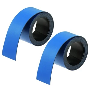 2 Pcs Dry Erase Magnetic Strip 1 Inchx3.3 Feet Stickers Writable Blue - Picture 1 of 4