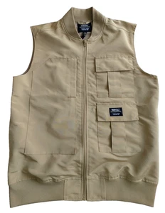 WeSC unisex multi cargo vest light khaki brown BNWT - Men Small - Women Medium - Picture 1 of 15