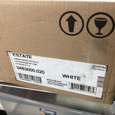 American Standard 0483.000.20 Estate 19-3/4" undermount vítreo - blanco Foto 1 de 4