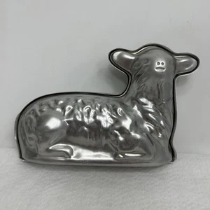 Teglia da forno vintage alluminio agnello pecora stampo 3D set 2 pezzi Pasqua double face - Foto 1 di 11