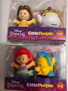 Fisher Price Little People Nuovo Disney Piccola Principessa Belle Ariel 4 Personaggi - Foto 1 di 8