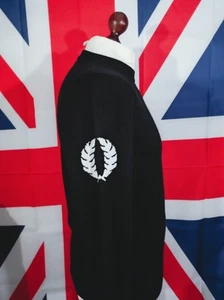 Jersey Fred Perry Tejido Brazo Corona Cuello Redondo - M - Negro - Mod Informals Años 60 - Imagen 1 de 7