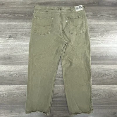 Levis Silvertab Jeans Loose Fit Adult 40x29 Baggy Denim Y2K Earth Tone Green Y2K - Image 1 of 4