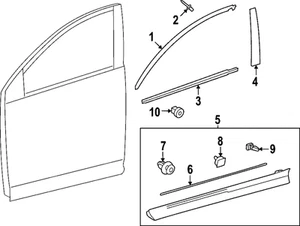 Genuine Lexus Belt Molding 75710-78040 - Picture 1 of 1