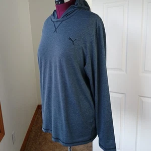 Puma Sport Lifestyle Hooded Long Sleeve Jersey Tee XL lightweight top T-shirt - Picture 1 of 16