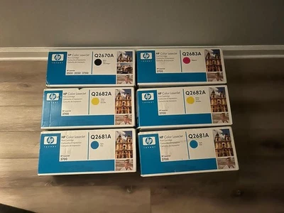 Set of 4 HP LaserJet Toner Cartridges 3500 & 3550 /Q2670A,Q2681A,Q2682A, Q2683A - Image 1 of 3