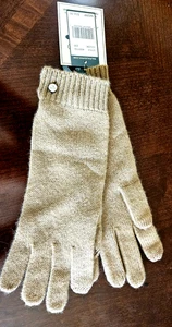 Lauren Ralph Lauren Damen Handschuhe The Touch 100% Kaschmir hellbraun Einheitsgröße Neu mit Etikett - Bild 1 von 5