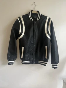 Ring Of Fire Black button up bomber Flight Crew Lined Jacket Mens Size S - Picture 1 of 6