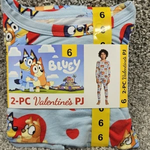 Bluey 2 Piece Pajama Set Unisex Size 6 Soft Comfey Tagless Lightweight - Picture 1 of 8