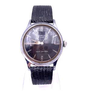 Benrus BH 251 21J Shock-Absorber Black Face Wrist Watch. Lot.102 - Picture 1 of 13