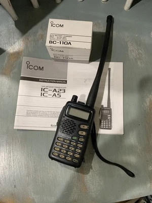 Icom IC-A23 Handy Talky Air Band VHF 5W Transceiver - Image 1 of 2