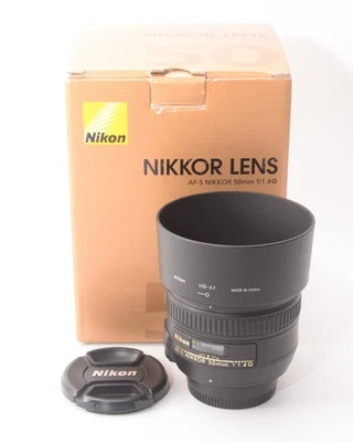 Nikon Nikkor AF-S 50mm F/1.4 G Lens - Boxed with Hood & Front and Rear Lens Caps - Image 1 of 4