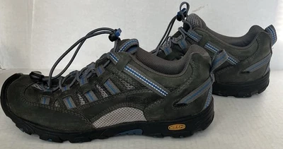 KEEN Gray Leather Blue Outdoor Active Shoes Kids Youth Size US 6 EUR 39 - Изображение 1 из 4