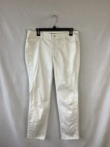 White House Black Market White Pants Straight Leg BLANC Sz 8R - Picture 1 of 7