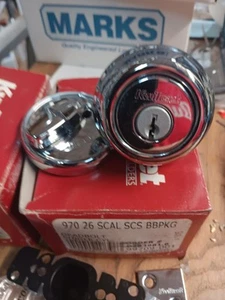 kwikset 2 h.d. s.c. deadbolts keyed alike. polished chrome - Picture 1 of 3