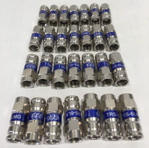 PCT PCT-TRS-6LMG RG6 Coaxial Cable Compression Fitting Connectors (QTY 28) - Picture 1 of 7