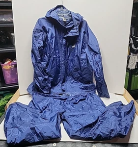 Eastern Mountain Sports EMS Rain Jacket and Pants Navy Blue Men’s Large Vintage - Picture 1 of 7