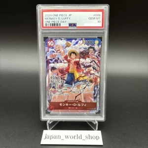 PSA 10 Monkey D Luffy ST10-006 ONE PIECE DAY 24 Promo One Piece Card Japanese - Picture 1 of 6