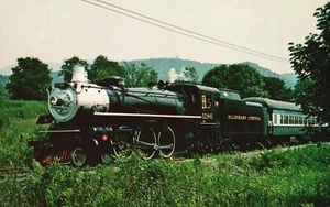 Cartolina d'epoca L'Alleghania centrale scenografica locomotiva ferroviaria numero 1286 - Foto 1 di 2