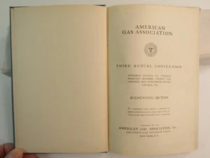 AMERICAN GAS ASSOCIATION 3rd Annual Convention 1921 Accounting Section HC - Picture 1 of 10