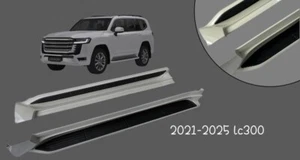 2Pcs Runing Boards Side Step fit for Land Cruiser LC300 J300 2021-2025 w/ Light - Bild 1 von 5