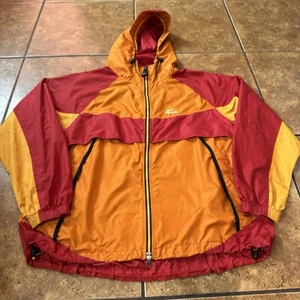 VTG 90s Nike ACG Storm Fit Parka Jacket Hooded Color Block Orange/red/yellow - Picture 1 of 8