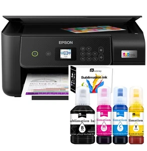 Leicht gebrauchter Espon EcoTank Drucker mit Sublimation Tintenflaschen Konvolut - Schwarz - Bild 1 von 5