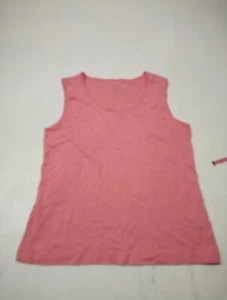 White Stag Womens Pink Cotton Sleeveless Round Neck Tank Top Size Large - Picture 1 of 5