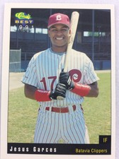1991 Batavia Clippers-Classic BEST Minor League Baseball Card-Jesus Garces