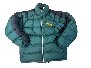 FILA Green and Black Quilted Puffer Jacket l Size M l - Picture 1 of 7