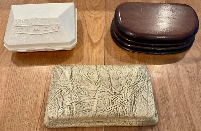 BANNER VINTAGE/ANTIGUO, CAJAS DE RELOJ CORTEBERT TIMEX MADERA, PLÁSTICO, CUERO? Foto 1 de 4