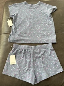NWT P.J. Salvage Denim Stargazer Pj Set Short Sleeve Shirt/Shorts Medium Ret 86. - Picture 1 of 14