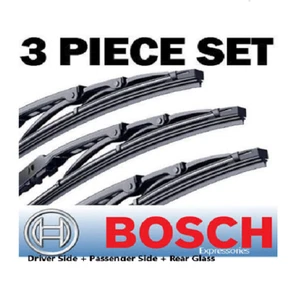 Bosch3PC 20" 20" 17" OEM Quality Front LH & RH + Rear Wiper Blades New Set of 3. - Picture 1 of 1