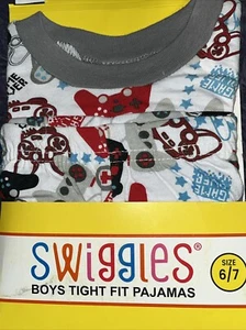 BRAND NEW BOYS SIZE 6/7 2 PIECE SWIGGLES TIGHT FIT PAJAMA SET - Picture 1 of 3