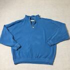 Tommy Bahama 1/4 Zip Sweater Mens Pullover Xl Blue Long Sleeve