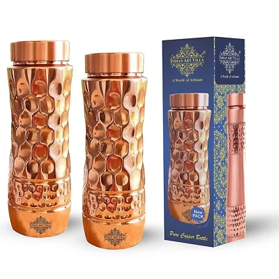 Juego de 2 - Panal Acabado Brillo Cobre con Fondo Martillado 750 ml Foto 1 de 4