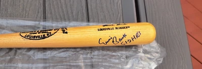 ERNIE BANKS SIGNED AUTOGRAPHED H&B GAME MODEL BAT WITH 512 HR INSCRIPTION JSA  - Image 1 of 4