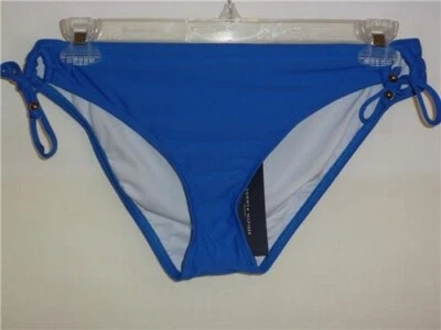 NWT Tommy Hilfiger Swimwear Bikini Bottom Blue with Gold Stitched Logo Size 14 - Image 1 of 4