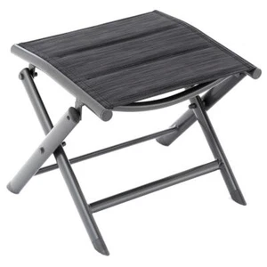 klappbarer Alu Hocker Rahmen anthrazit Olefin schwarz Klapphocker Sitzhocker - Bild 1 von 7