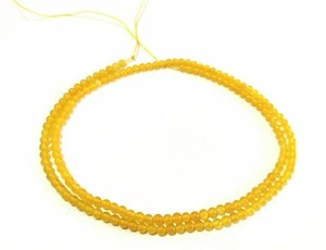 Yellow Quartz Round Smooth Plain 2-2.5mm Gemstone Loose Beads 13"Inch 5 Strand - Picture 1 of 3