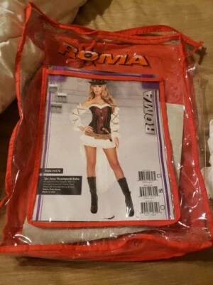 3 件 Only Roma 蒸汽朋克服装紧身胸衣褶皱上衣裙套装 4576 — 第 1/4 张图片